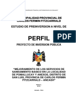 Estudio Preinversion Saneamiento - Ciudad Pequeña