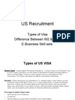 US Recruitment: Types of Visa Difference Between W2 & 1099 E-Business Skill Sets