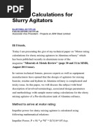 Design Calculations For Slurry Agitators