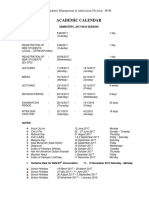 Academic Calendar 2017 - 2018