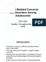 Weight-Related Concerns and Disorders Among Adolescents: PKK 3203 Nutrition Throughout The Life Cycle