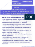 Tema 1 La Empresa y La Dirección de Empresas