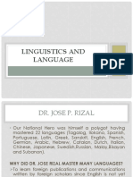 Linguistics and Language