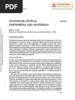 Nonlinear Optical Phenomena and Materials