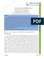 Impact of Heavy Metals On Morphological Responses of Albizia Lebbeck (L.)