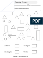 Counting Shapes: Squares Rectangles Triangles Circles