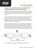 Comparison of Liquid Chillers With Screw Compressor For Air-Conditioning Applications With Ammonia and R134a