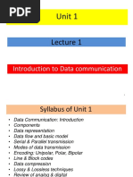 1 Lecture 1 Introduction To Data Communication