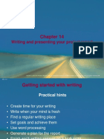 Writing and Presenting Your Project Report