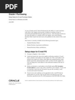 Oracle Purchasing Setup Notes For E-Mail Purchase Orders