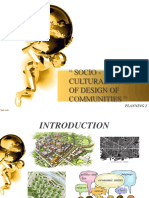 " Socio - Cultural Basis of Design of Communities ": Planning 2