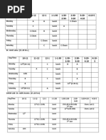 I Sem Faculty Time Table 2017-18