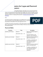 Profile Parameters For Logon and Password