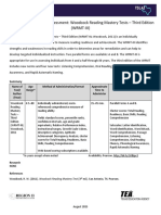 Academic Achievement Assessment: Woodcock Reading Mastery Tests - Third Edition (Wrmt-Iii)