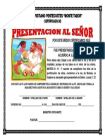 Certificado de Presentacion