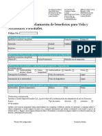 Chubb Formulario de Vida y Accidentes Personales