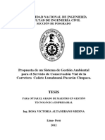 Propuesta de Un Sistema de Gestion Ambiental para La Conservacion Vial de Carreteras