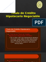 Titulo de Crédito Hipotecario Negociable