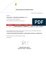 Certificado de Operatividad - 246d - Transvima