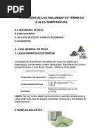 Aplicación de Los Aislamientos Térmicos