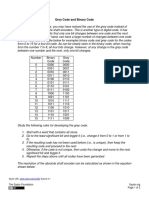 Grey Code and Binary Code