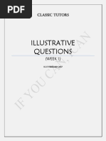 Illustrative Questions: Classic Tutors