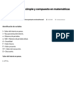 Cálculo Del Interés Simple y Compuesto en Matemáticas Financieras - GestioPolis