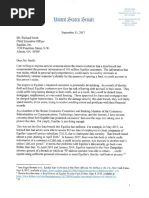 Senator Schatz - Letter To Equifax Re Data Breach 9-11-17