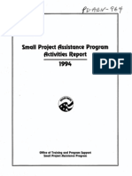 Peace Corps Small Project Assistance Program USAID Activities Report 1994