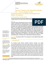 Convergence Trends in The Television Media Industry - A Case Study On The Implementation of Media Convergence in Metro TV, Jakarta