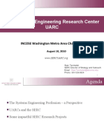 SERC Presentation To INCOSE Washington Chapter - 081010 Tarchalski v2