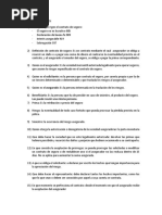 Cuestionario Contrato de Seguro y Fianza