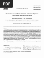 Distillation vs. Membrane Filtration: Overview of Process Evolutions in Seawater Desalination