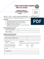 2016 Undergraduate Admissions Form