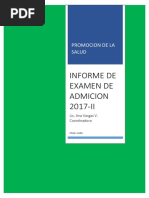 Informe de Examen de Admision 2017-II