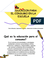 La Educación en Consumo en La Escuela