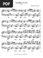 2ne1 - Goodbye (Piano Sheet Music)