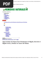 Jugo de Hojas de Papaya para Desintoxicar El Higado, Revertir El Higado Graso y Detener El Cancer Del Mismo
