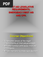 First Aid Legislative Requirements. Emergency First Aid and CPR