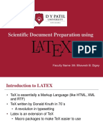 Scientific Document Using LATEX