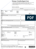 Change of Landlord Agent Form