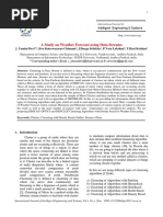 A Study On Weather Forecast Using Data Streams