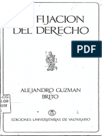 La Fijacion Del Derecho - Alejandro Guzman Brito