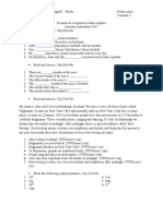 Examen de Corigenta La Limba Engleza