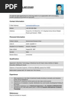 Resume of Rasheed Alam