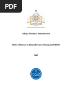 MSC in Human Resoource Management