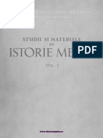 Studii Şi Materiale de Istorie Medie. Volumul 01