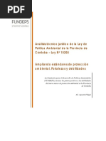 Analisis Tecnico Juridico de La Ley de Politica Ambiental de La Provincia de Cordoba Ley 10208 (Fundeps)