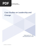 Case Studies On Leadership and Change