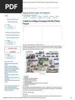 Guide To Writing A Synopsis For The Thesis Project - Architecture Student Chronicles